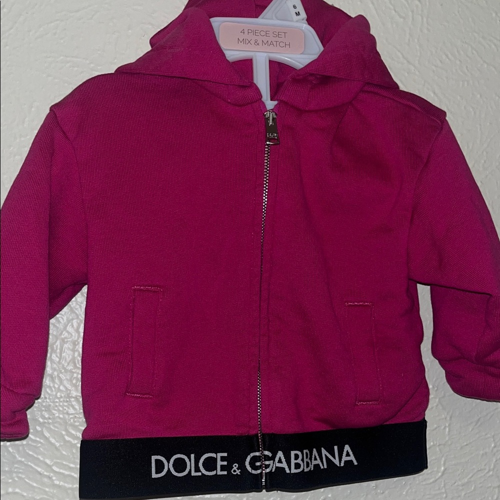 Dolce & Gabbana Fuchsia Zip-Up Hoodie